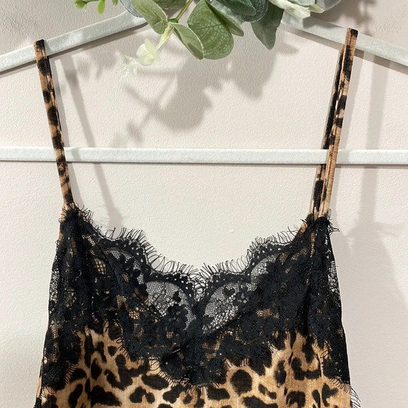 Zara Trafaluc Lace Trim Leopard Camisole Cami Tank Top S - Picture 2 of 14